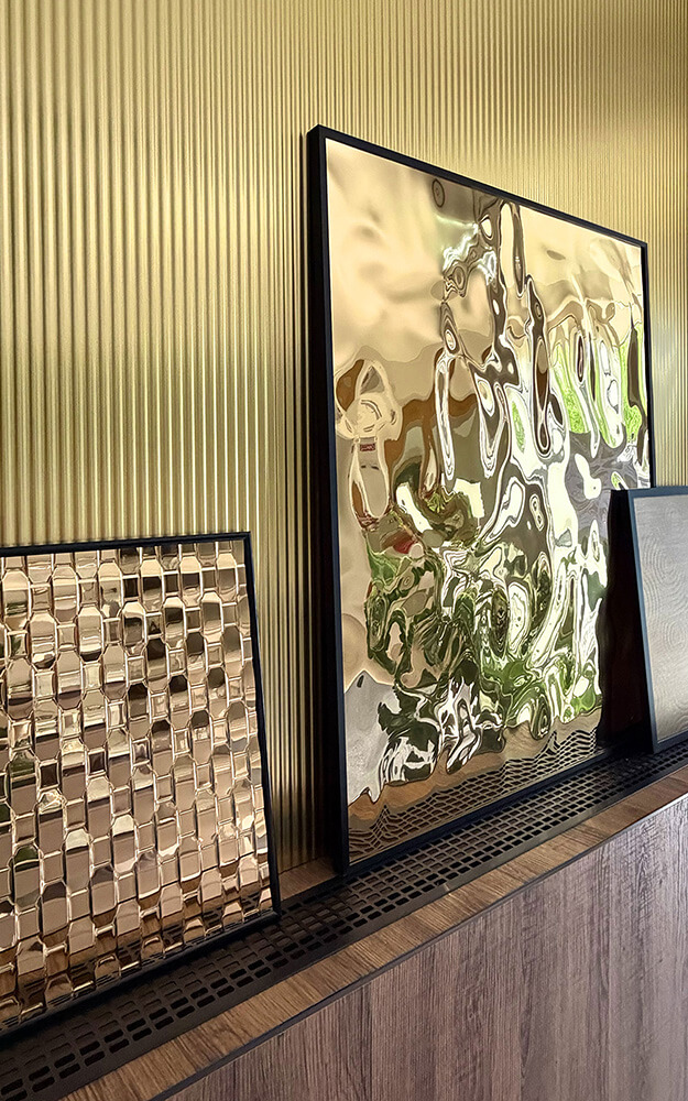 Wandpaneel WallFace 3D Metalloptik 29206 WAVE 12 Brass brushed matt AR selbstklebend gold Wandpaneel WallFace 3D Metalloptik 29206 WAVE 12 Brass brushed matt AR selbstklebend gold