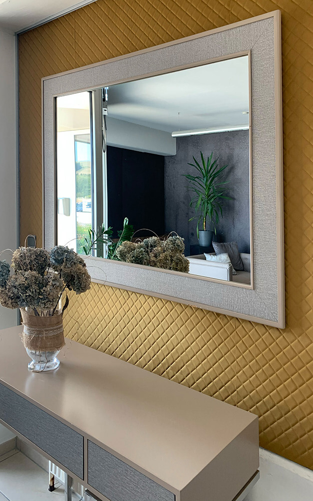 Wandpaneel WallFace 3D Textiloptik 32086 ROMBO 40 VELVET Curry selbstklebend gelb Wandpaneel WallFace 3D Textiloptik 32086 ROMBO 40 VELVET Curry selbstklebend gelb