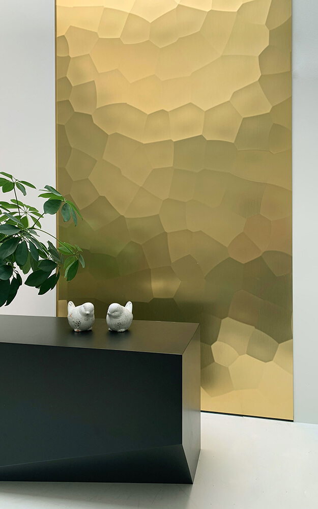 Wandpaneel WallFace 3D Metalloptik 32567 FACET Brass brushed matt AR selbstklebend gold Wandpaneel WallFace 3D Metalloptik 32567 FACET Brass brushed matt AR selbstklebend gold